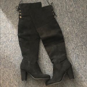 Over the knee heeled boots